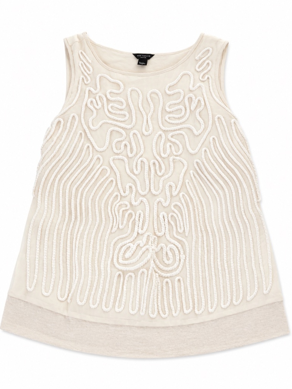 Ann Taylor Petite sleeveless cream Top- Size XXSP